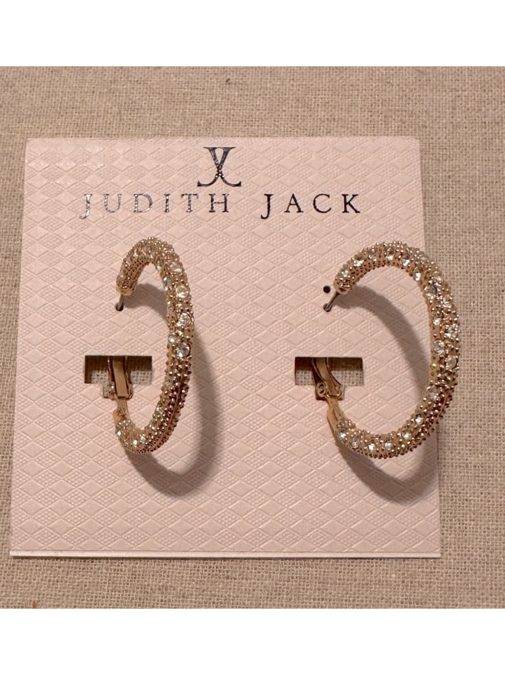 Judith Jack | Earrings | Judith Jack Pave Gold Hoop Earrings